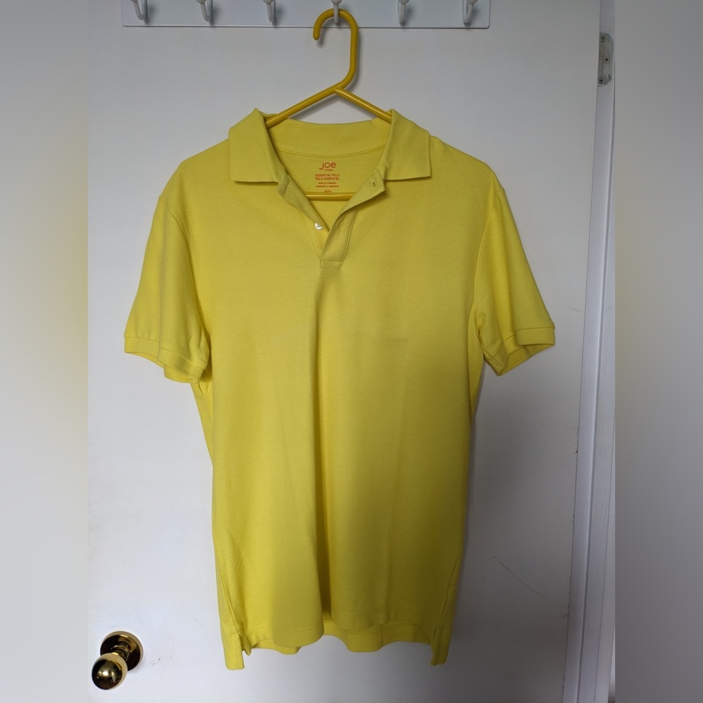 Joe fresh yellow polos shirt size medium